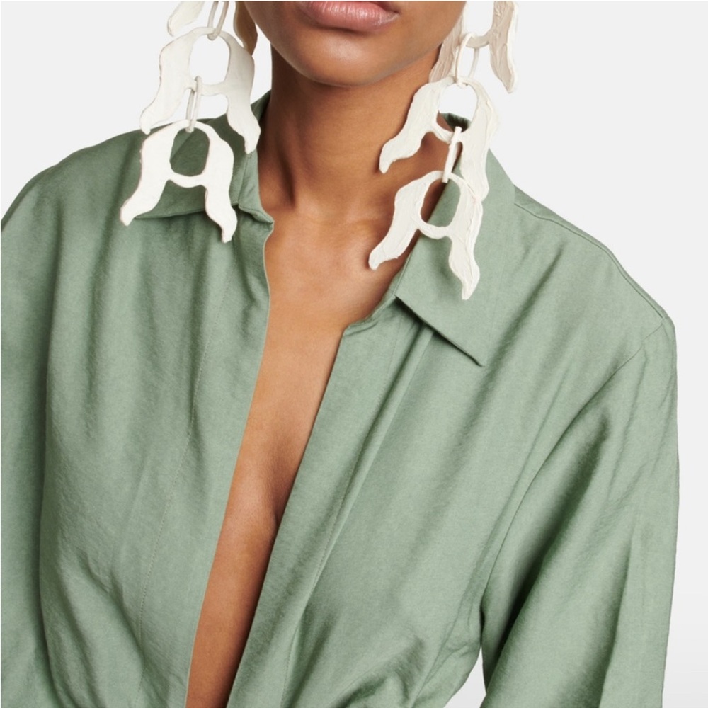 Jacquemus Green Asymmetrical Dress - Picture 3 of 6